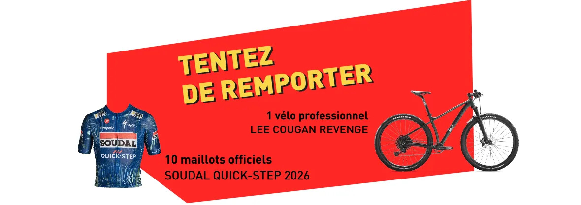 Tentez de remporter un vélo pro ou des maillots