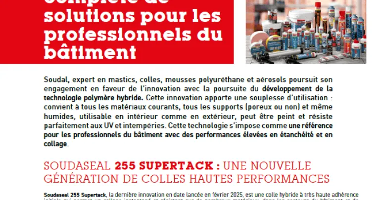 Communiqué de presse Soudal France - avril-25