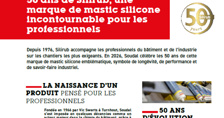 Communiqué de presse Soudal 50 ans de Silirub