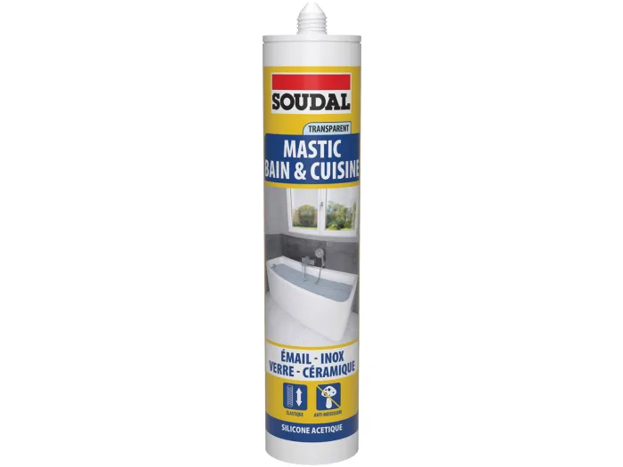 Mastic Bain & Cuisine Acetique Transparent 290ml