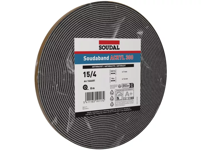 Soudaband Acryl 300 15/3mm Anthracite