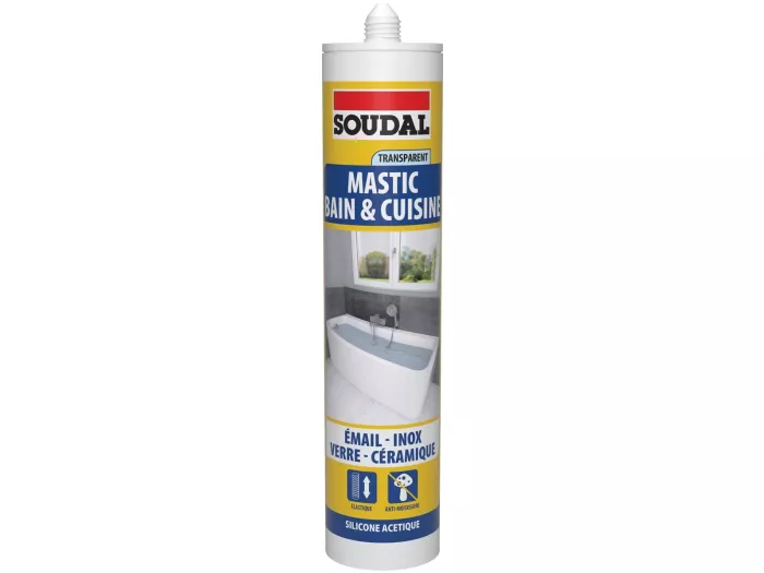 Mastic Bain & Cuisine Acetique Transparent 290ml